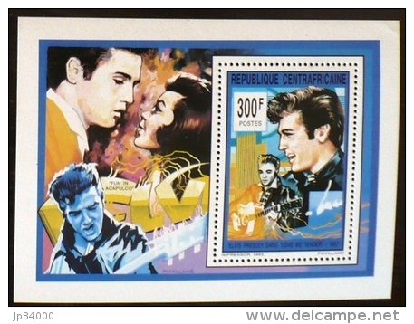 CENTRAFRIQUE ELVIS PRESLEY, Musique, Bloc De Luxe (émis En 1993) Neuf Sans Charniere MNH (4) - Elvis Presley