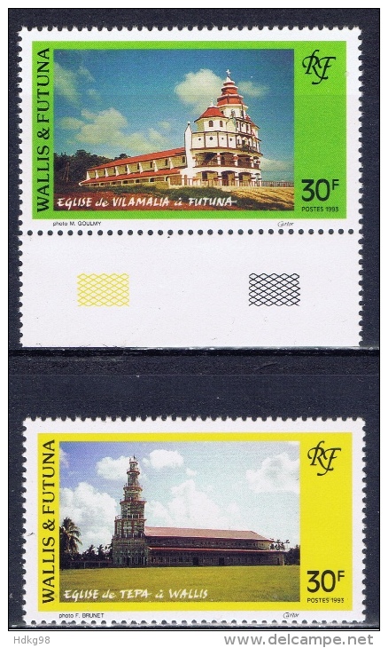 W&F+ Wallis Futuna 1993 Mi 647-48 Mnh Kirchen - Nuevos