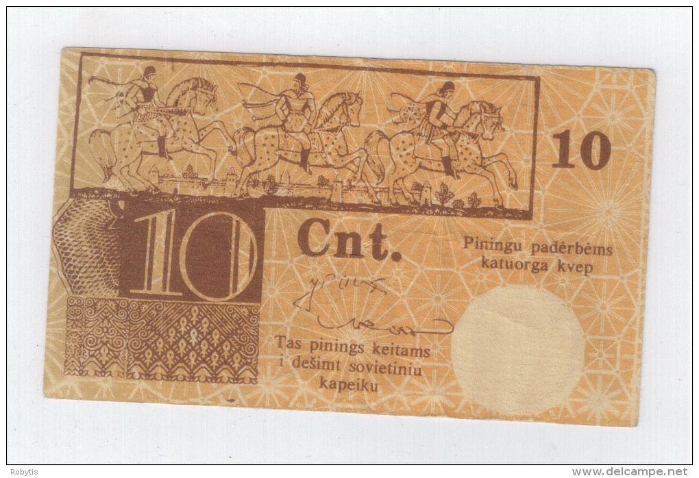LITHUANIA 10 Centu Zemaiciu Market  Siauliai  1989  VF+ - Lithuania