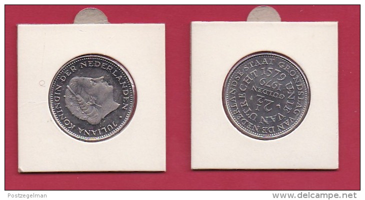NEDERLAND, 1979, VF Coin, 2,5 Gulden, Queen Juliana, Unie Of Utrecht, KM 197, C9251 - 1948-1980 : Juliana