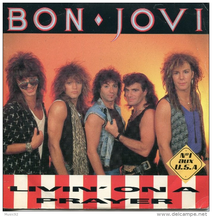 Bon Jovi"45t Vinyle"Livin'on A Prayer" - Hard Rock & Metal