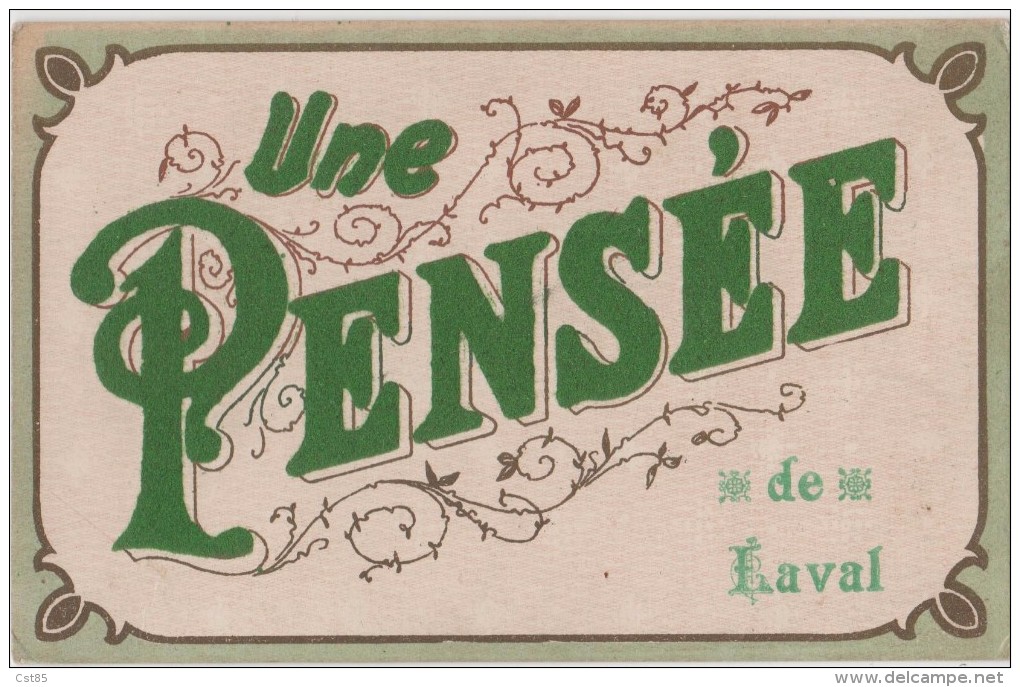 Carte Postale - Une Pensée De Laval - Laval