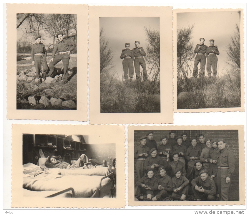 Foto/Photo. Militaria. Soldats/Militaires. A Situer. Lot De 5 Photos. - Guerre, Militaire