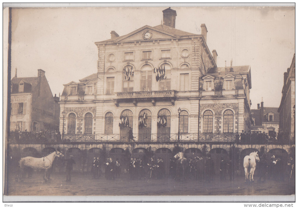 Nogent Le Rotrou Carte Photo Société Hippique Visite Du Président Poincare 26 Octobre 1913 - Nogent Le Rotrou