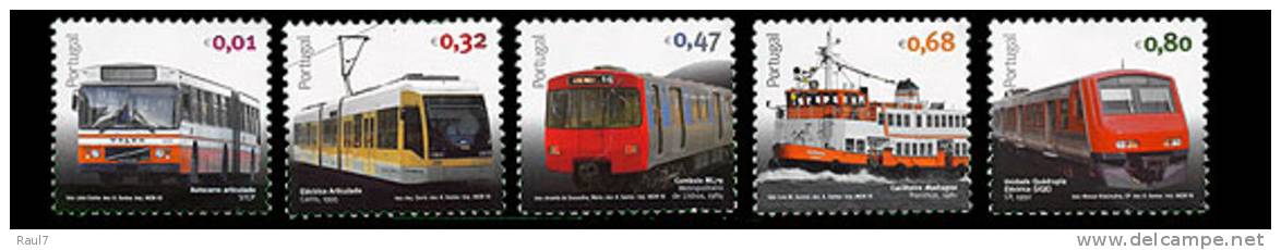 PORTUGAL 2010 - 5v ** (MNH) Transports Publics Portugais (train, Bus Et Bateau) - Unused Stamps