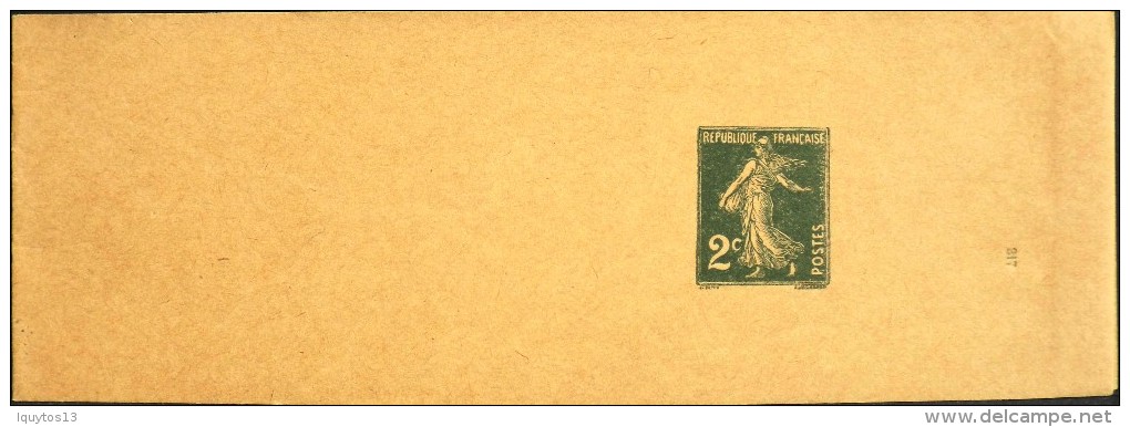 FR 1907/39 - Entier Postal NEUF 278-BJ1 - 2c Vert Foncé Date 317 - Bande Pour Journaux Neuve - Très Bon Etat - - Bandes Pour Journaux