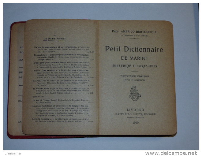 Petit Dictionnaire De Marine 1919 - Raffaello Giusti Editore - Dictionnaires