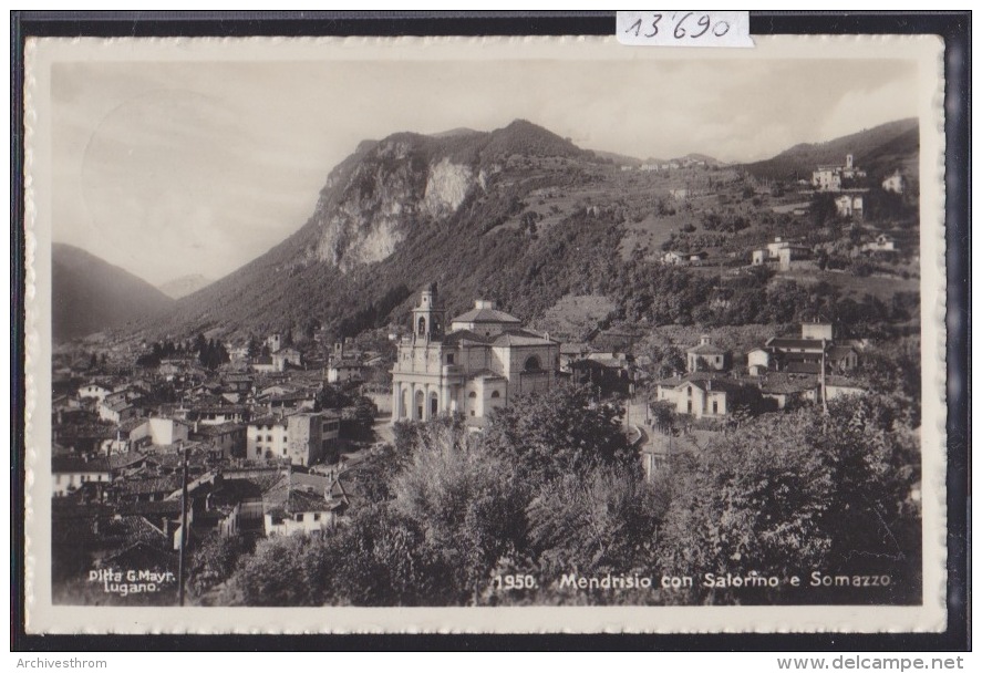 Mendrisio Con Salorino E Somazzo - Ca 1940 (13´690) - Mendrisio