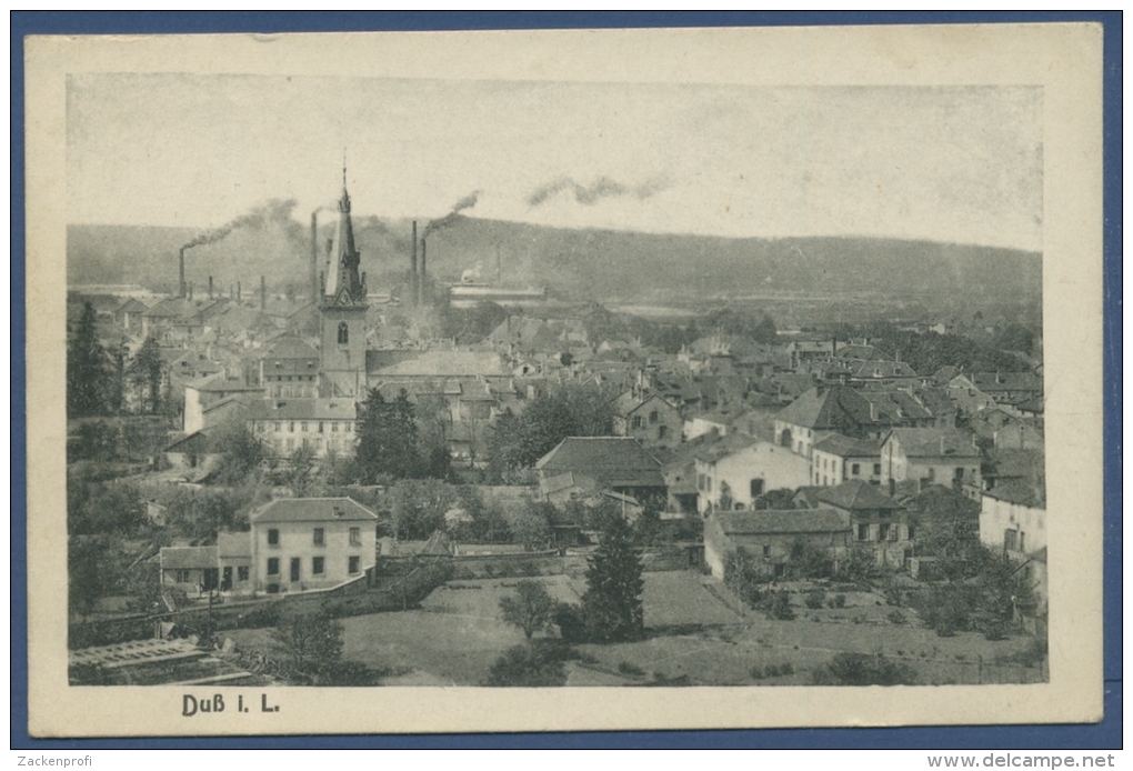 Duß In Lothringen Stadtansicht Fabriken Bergbau, Gelaufen 1918 (AK633) - Lothringen