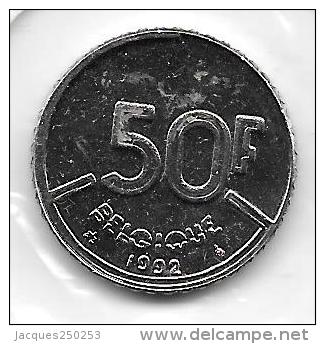 50 Francs Baudouin 1992 FR  Et FL   FDC - 50 Frank
