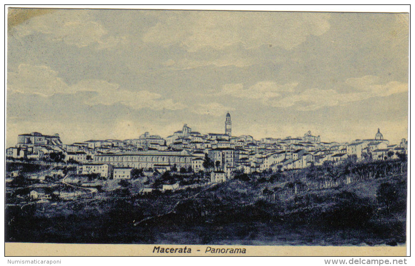 MACERATA PANORAMA VIAGGIATA 1933 INDIRIZZO CANCELLATO COD.C.019 - Macerata