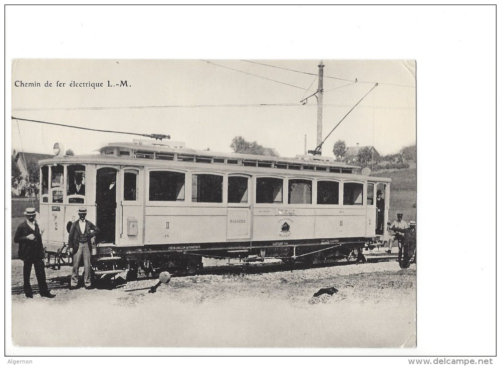 13018 -  Chemin De Fer électrique L.-M. Automotrice BCFe 4/4 N°2 Epalinges Les Croisettes En 1902 (Format 10X15) - Eisenbahnen