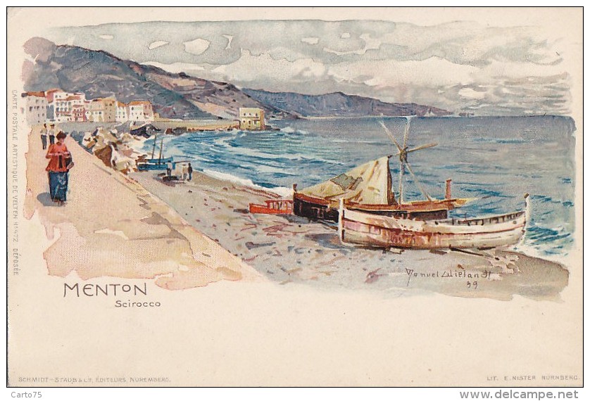 Illustrateurs - Manuel Wielandt - Menton - Port Pêche - Wielandt, Manuel