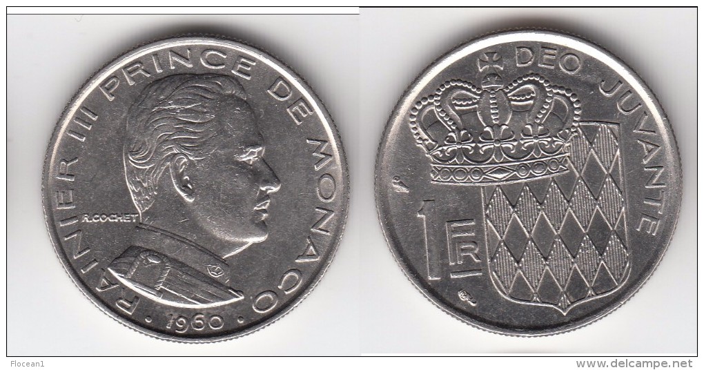 **** MONACO - 1 FRANC 1960 RAINIER III  **** EN ACHAT IMMEDIAT !!! - 1960-2001 Nouveaux Francs