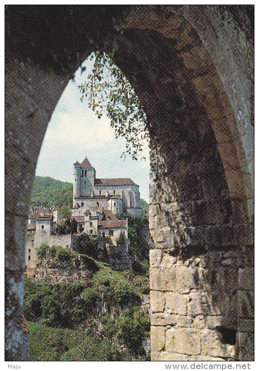 SAINT CIRQ LAPOPIE  VUE DE LA PORTE DE ROCAMADOUR     SCANS RECTO VERSO - Saint-Cirq-Lapopie