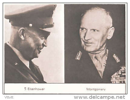 Image, Histoire, Seconde Guerre Mondiale : Eisenhower Et Montgomery (n° 5), Légende Français - Histoire