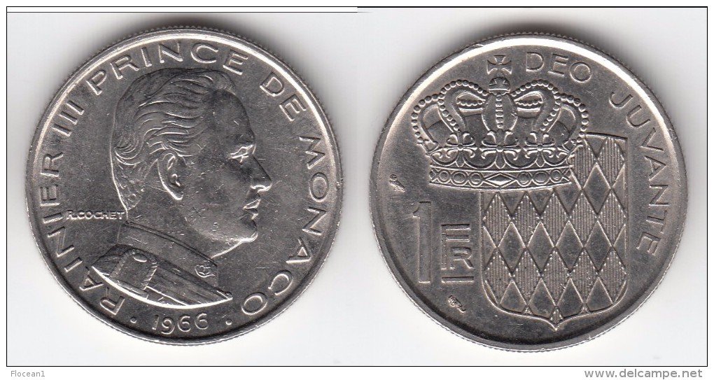 **** MONACO - 1 FRANC 1966 RAINIER III  **** EN ACHAT IMMEDIAT !!! - 1960-2001 New Francs