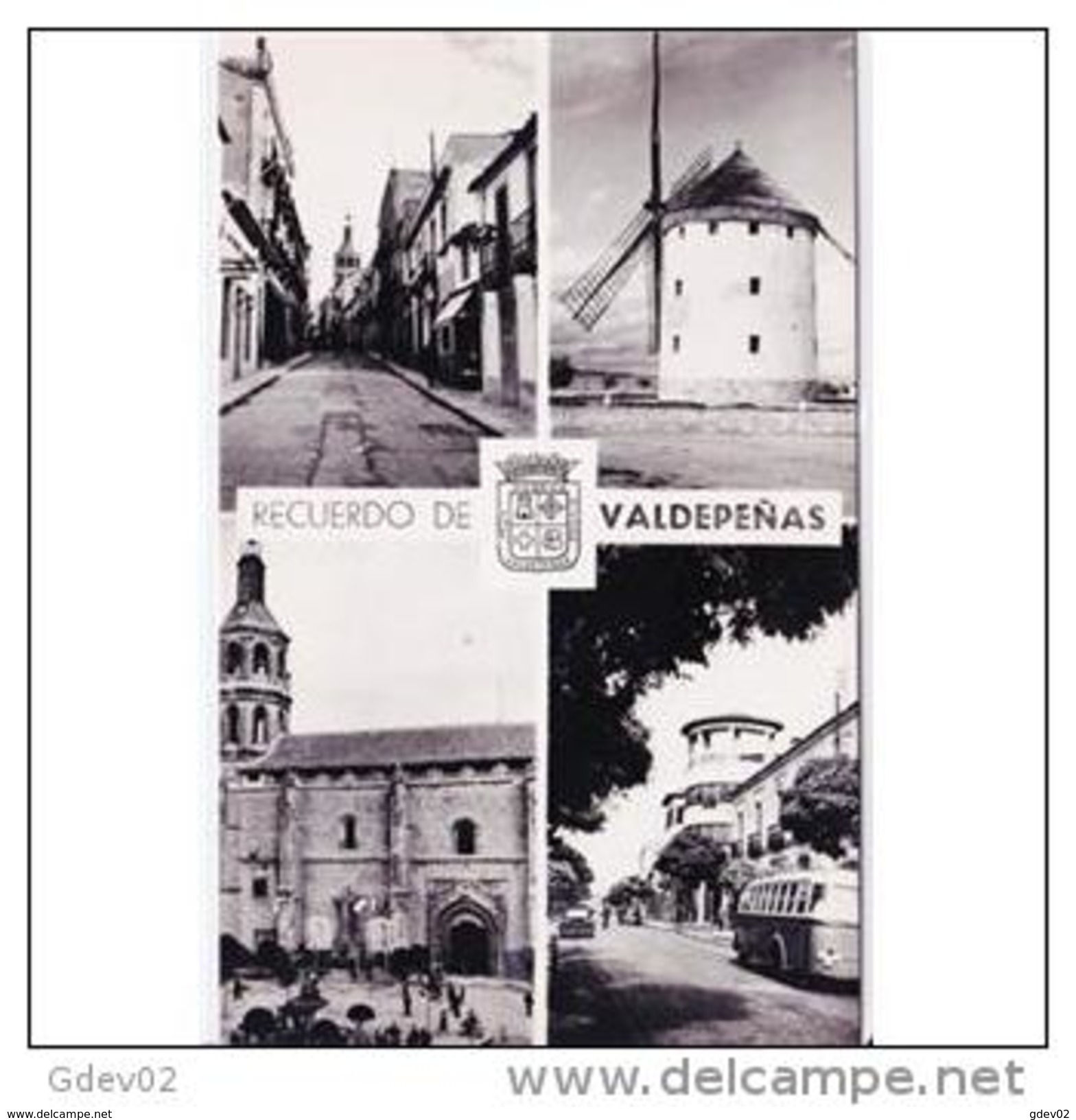 ABCTP2163-LFTMD11510 .Tarjeta Postal DE ALBACETE.Edificios,Iglesia,autobus.4 ESTAMPAS DE VALDEPEÑAS - Ciudad Real