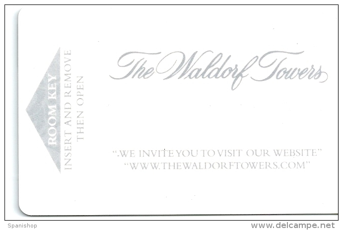 HOTEL WALDORF ASTORIA, Key Keycard Clef Llave Karte Hotelkarte - Hotel Labels