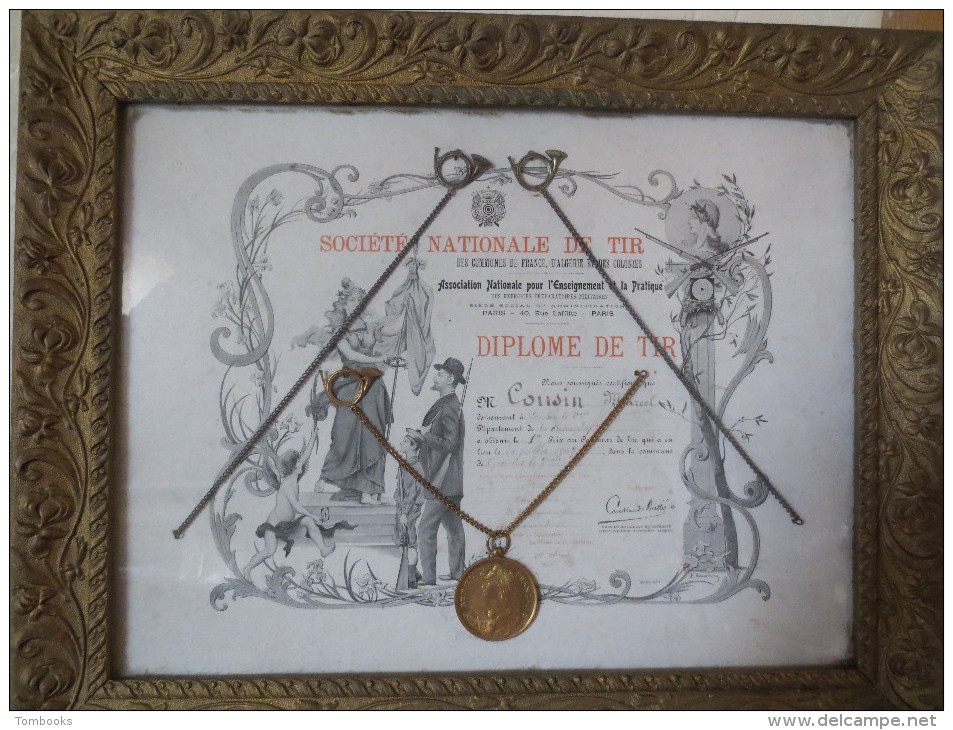 Diplome De Tir - Ste Nationale DeTir Des Communes De France - Document Signé Par Le Lieut - Colonel - 1907 - - Documents