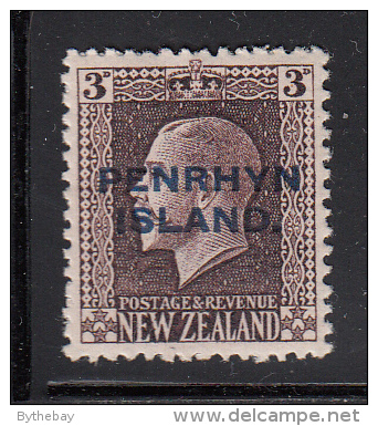 Penrhyn Island MH Scott #22 SG #25 Penrhyrn Island Overprint On NZ 3p George V - Penrhyn