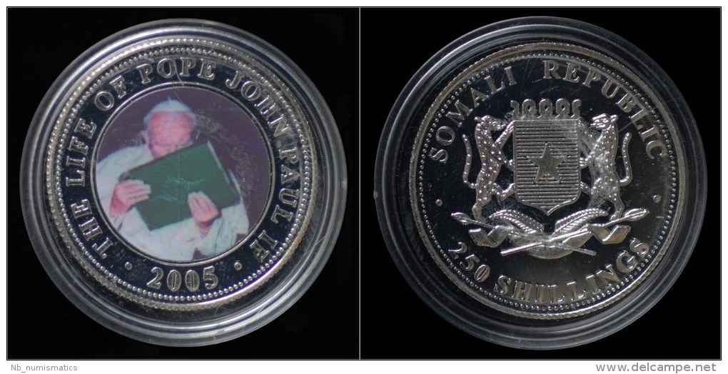 Somalia 250 Shilling 2005- The Life Of Pope John Paul II - Somalie