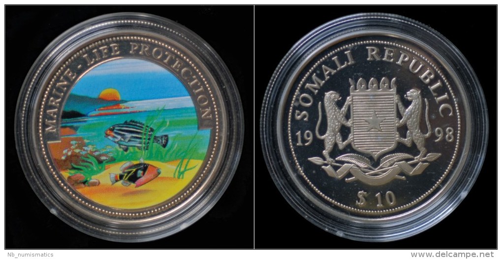 Somalia 10 Dollar 1998- Marine-life Protection - Somalië