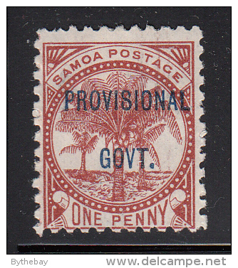 Samoa MH Scott #32 SG #91 Provisional Govt Overprint On 1p Palms, Red Brown - Samoa