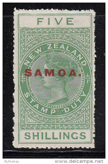 Samoa MH Scott #123 Samoa Overprint On NZ 5sh Stamp Duty - Samoa