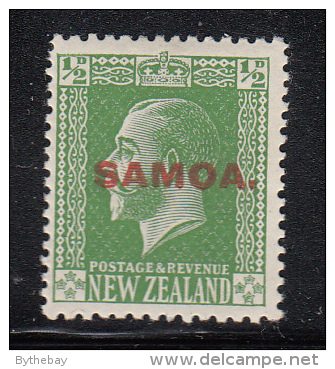 Samoa MH Scott #127 SG #134 Samoa Overprint On NZ 1/2p George V - Samoa