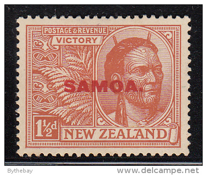 Samoa MH Scott #138 SG #145 Samoa Overprint On NZ 1 1/2p Victory Issue - Samoa