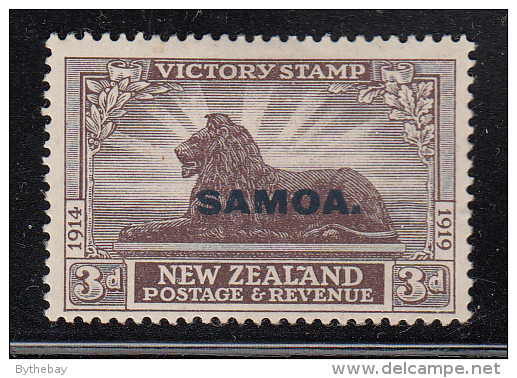 Samoa MH Scott #139 SG #146 Samoa Overprint On NZ 3p Victory Issue - Samoa