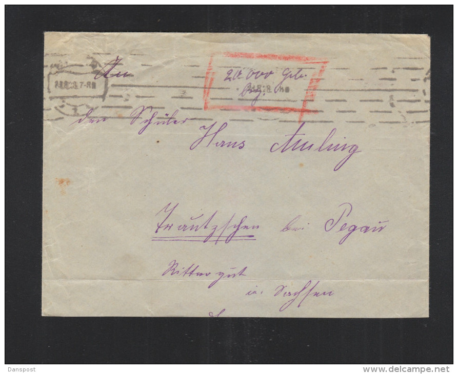 Brief Essen Gebühr Bezahlt 1923 - Briefe U. Dokumente