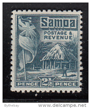 Samoa MH Scott #146 SG #157 2 1/2p British Flag, Samoan House Perf 14 X 13.5 - Samoa