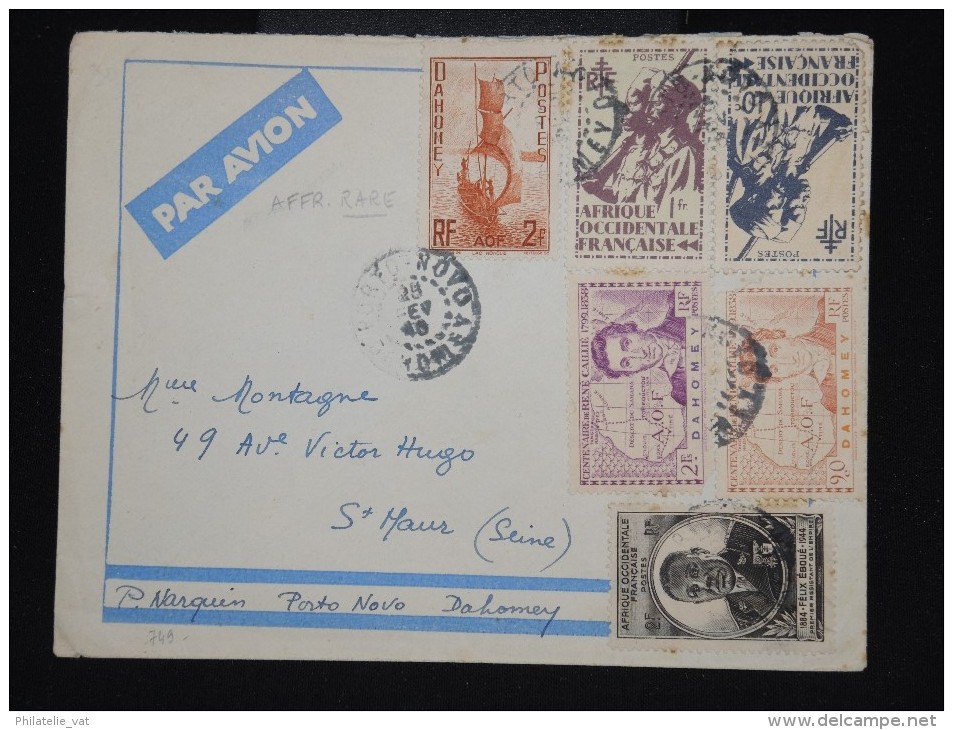 FRANCE - DAHOMEY- Enveloppe De Porto Novo Pour St Maur En 1940 - Aff. Plaisant - à Voir - Lot P9456 - Lettres & Documents