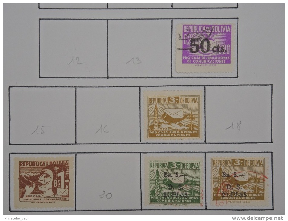 BOLIVIE - Petite collection à étudier - Petit prix - A voir - Lot n° 9364