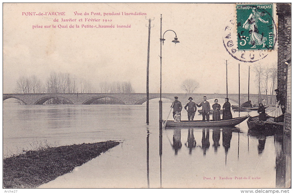 CPA - 27 - PONT De L'ARCHE - Vue Du Pont Pendant L'inondation - Pont-de-l'Arche