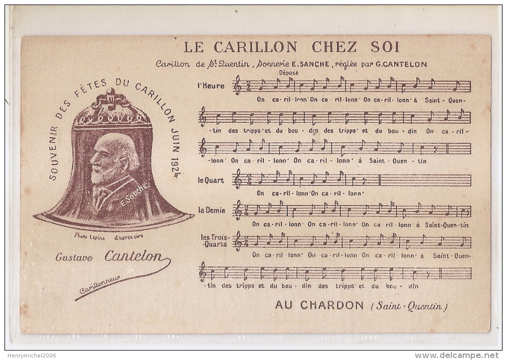 Aisne - 02 - Saint Quentin Le Carillon Chez Soi Cloche Musique Au Chardon - Saint Quentin