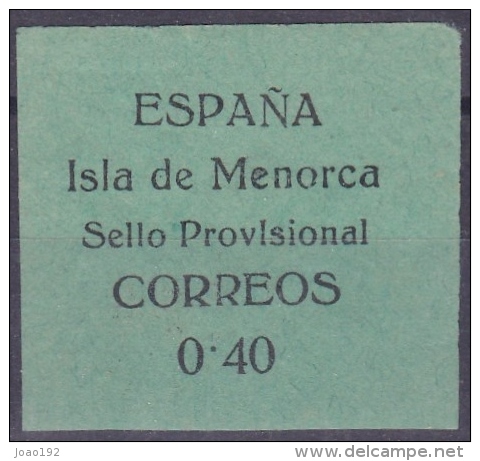 1939 - Guerra Civil - Menorca - Edifil Nº 1he - *** Mnh - Error - Punto En Lugar De Coma Invertida - Nationalist Issues