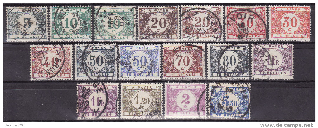 BELGIUM 1921. Mi 22/38 A, B; USED - Postzegels