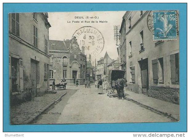 CPA La Poste Et Rue De La Mairie DEUIL 95 - Deuil La Barre