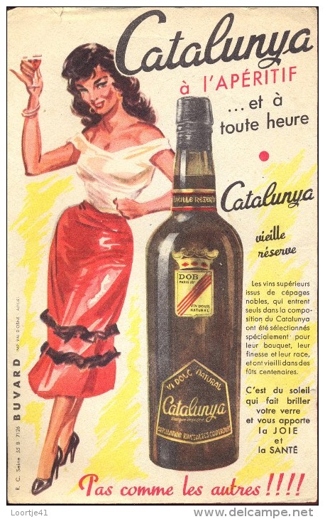 Buvard Vloeipapier Reclame Apéritif Catalunya - Vin Doux - Liqueur & Bière