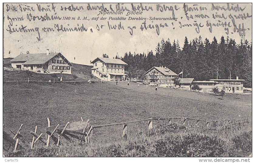 Autriche - Bödele - Alpenhôtel - Passhöhe Dornbirn - Schwarzenberg -   Postmarked Dornbirn 1909 - Dornbirn