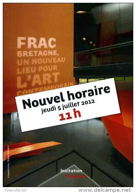 Invitation à L'inauguration Du FRAC Bretagne + Carton Rectificatif - Inaugurations