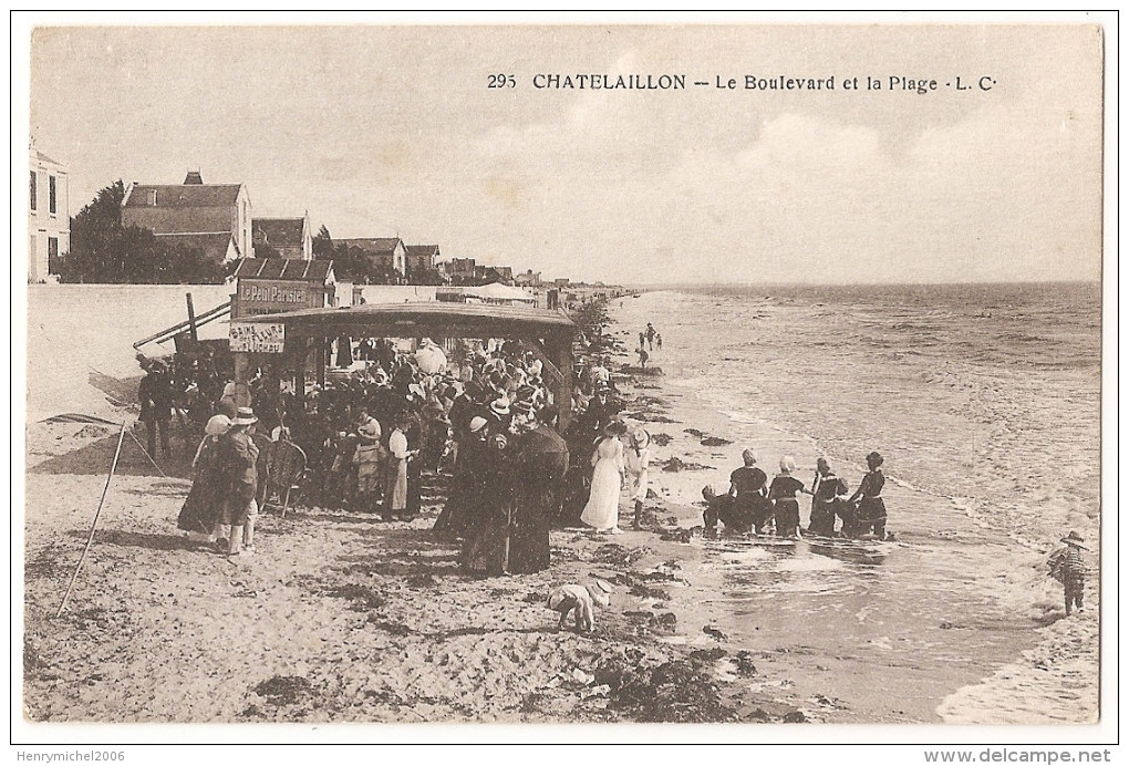 Charente Maritime - 17 - Chatelaillon Le Bvd Et La Plage Bains Des Fleurs Animée - Châtelaillon-Plage