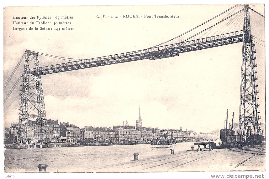 -76- ROUEN Le Pont Transbordeur TTB Neuve - Rouen