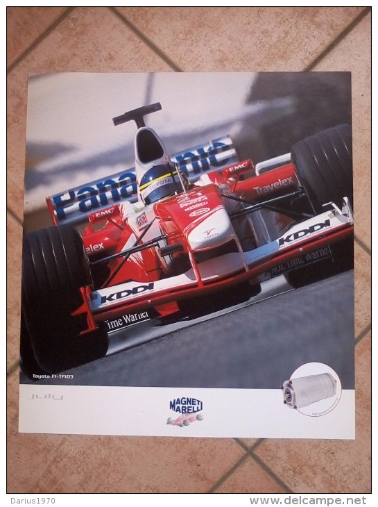 Auto E Moto - Da Calend. Magneti  Marelli - Toyota F 1- TF 103- Retro - Yamaha MotoGP- M1. Cm. 50x55. - Autosport - F1