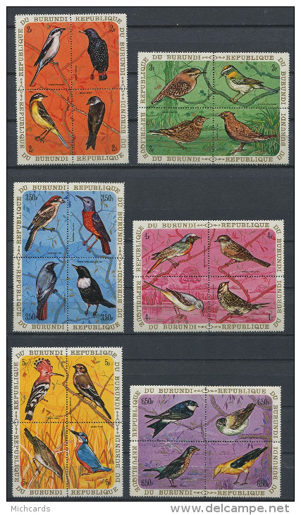 144 BURUNDI 1970 - Oiseau (Yvert 395/418) Neuf ** (MNH) Sans Trace De Charniere - Neufs
