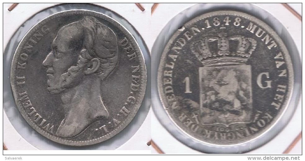 HOLANDA  GULDEN 1848 PLATA SILVER Y - 1840-1849 : Willem II