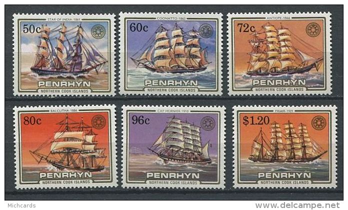 145 PENRHYN 1984 - Bateau A Voile (Yvert 284/89) Neuf ** (MNH) Sans Trace De Charniere - Penrhyn